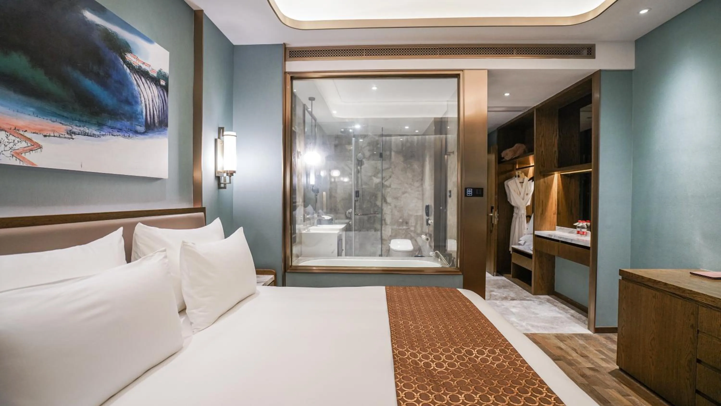 Bed in Xian heng Hotel