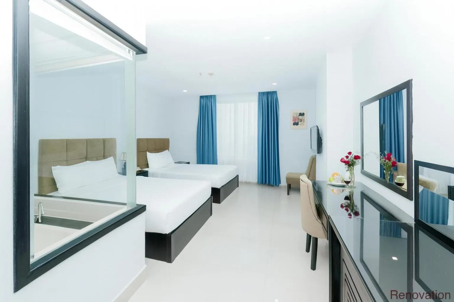 Bed in Ocean Haven Hotel