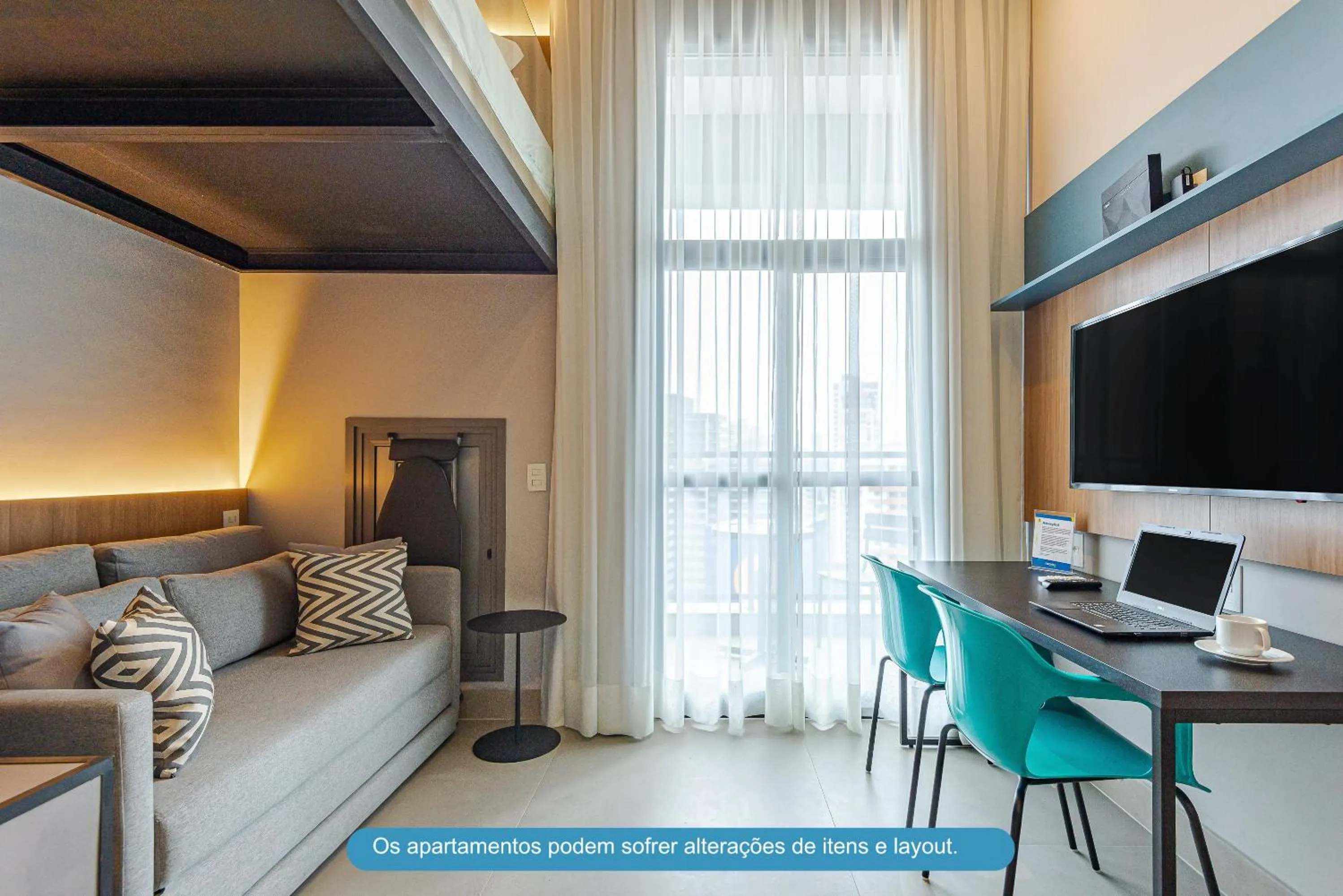 Bedroom in Roomo Transamerica SP Brooklin 370