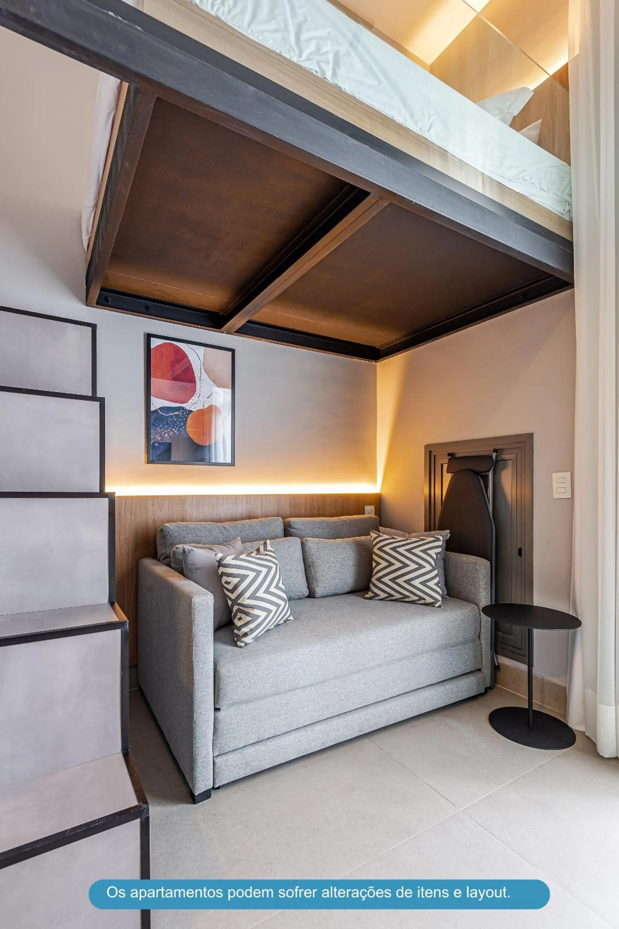 Living room, Bed in Roomo Transamerica SP Brooklin 370