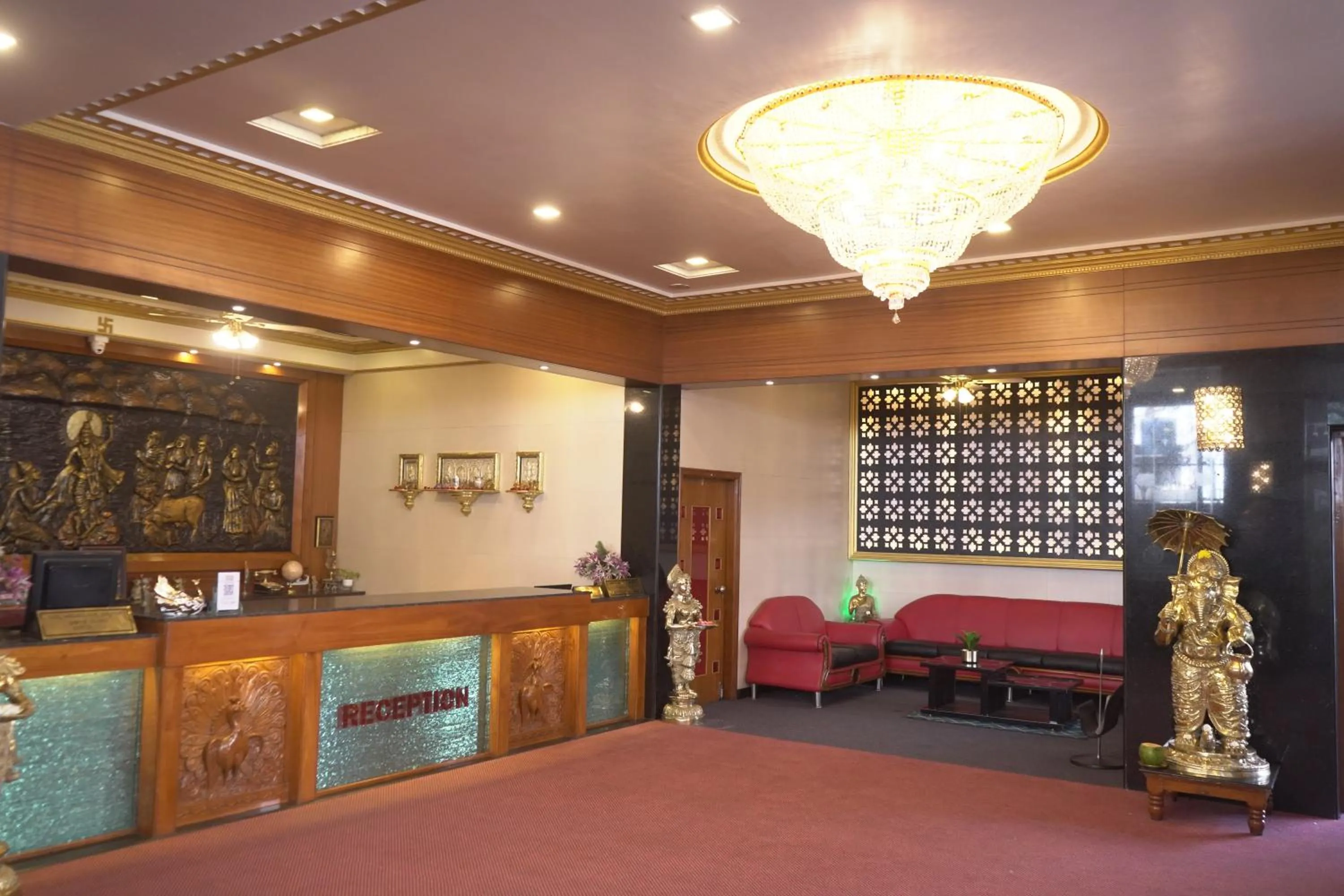 Lobby or reception in The Grand Krishna Rooms
