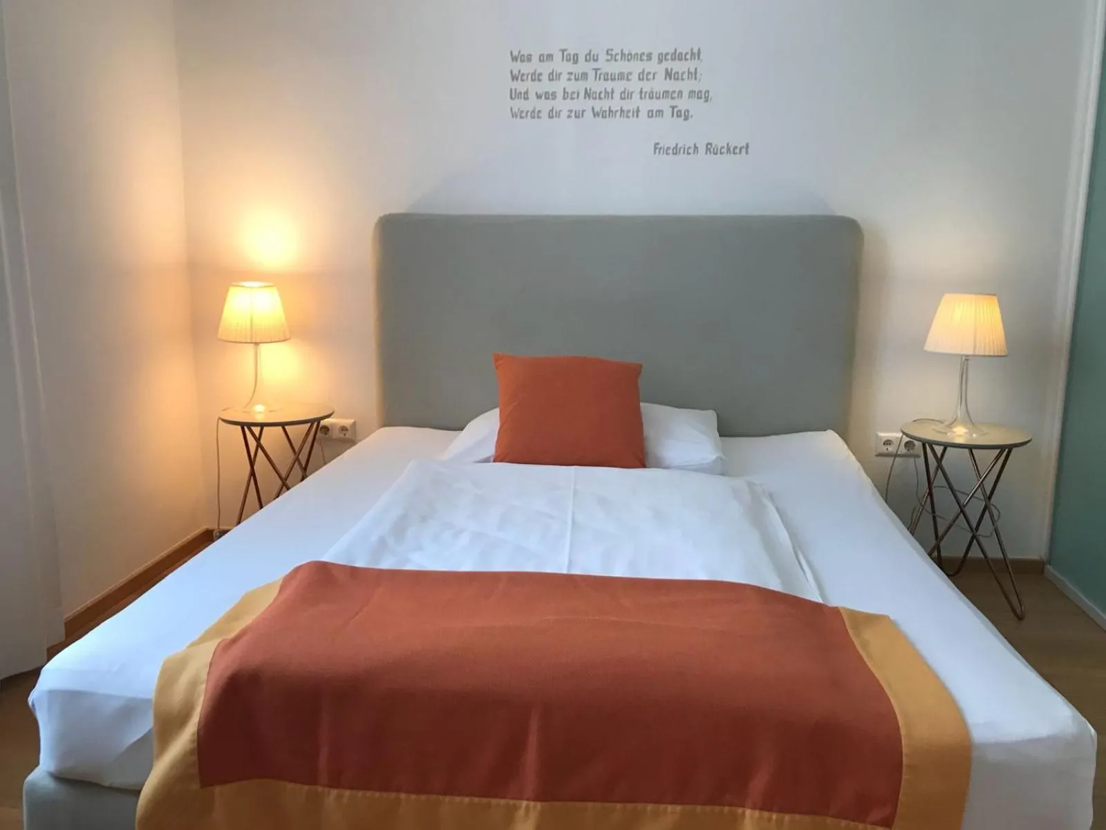 Bed in Hotel Villa Rückert