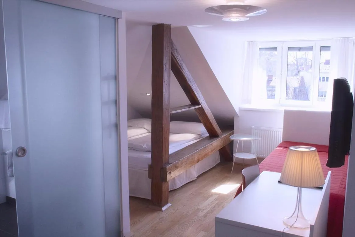 Bed in Hotel Villa Rückert