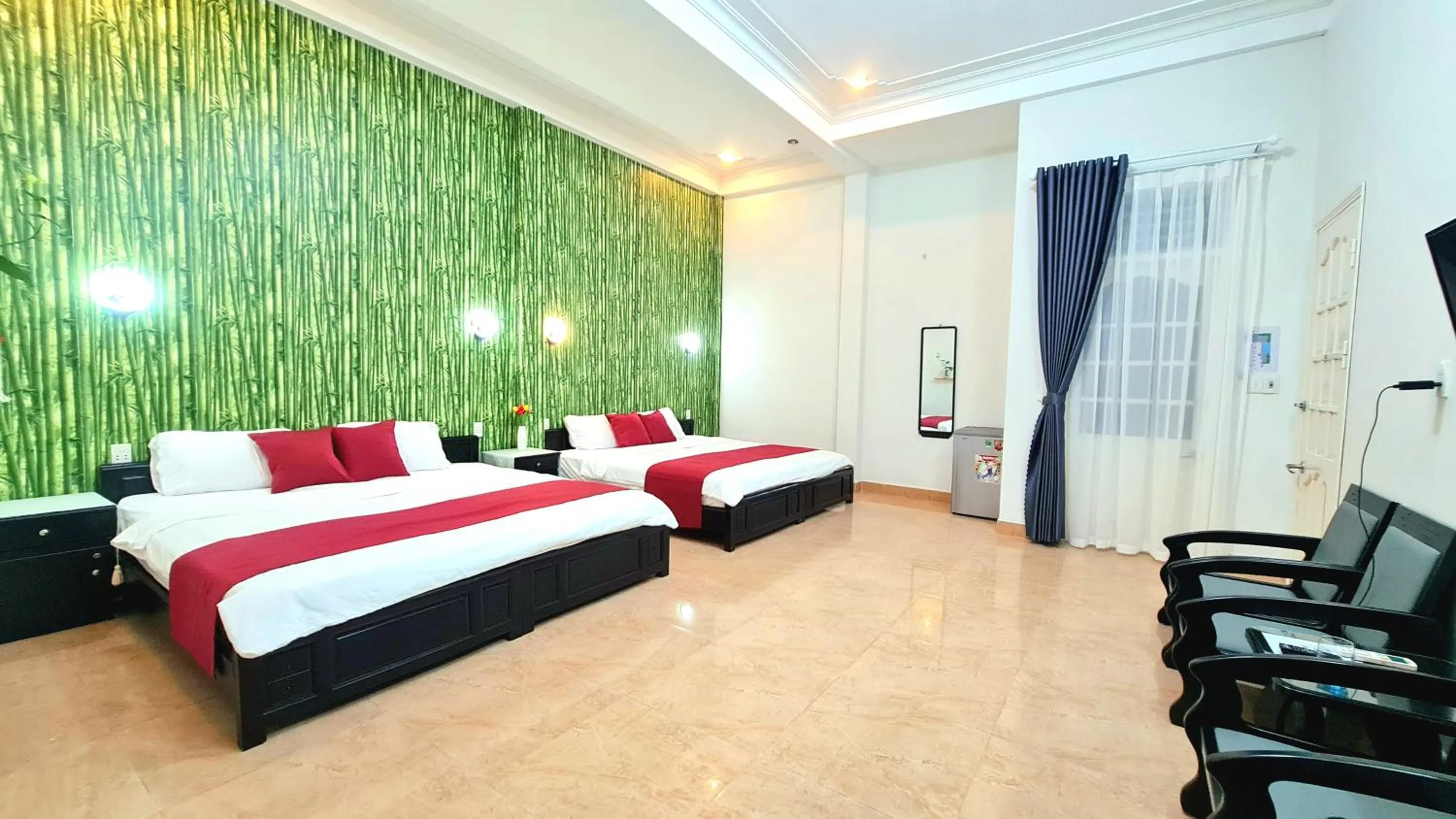 Bed in Minh Trang Villa Hoi An -BBQ Garden