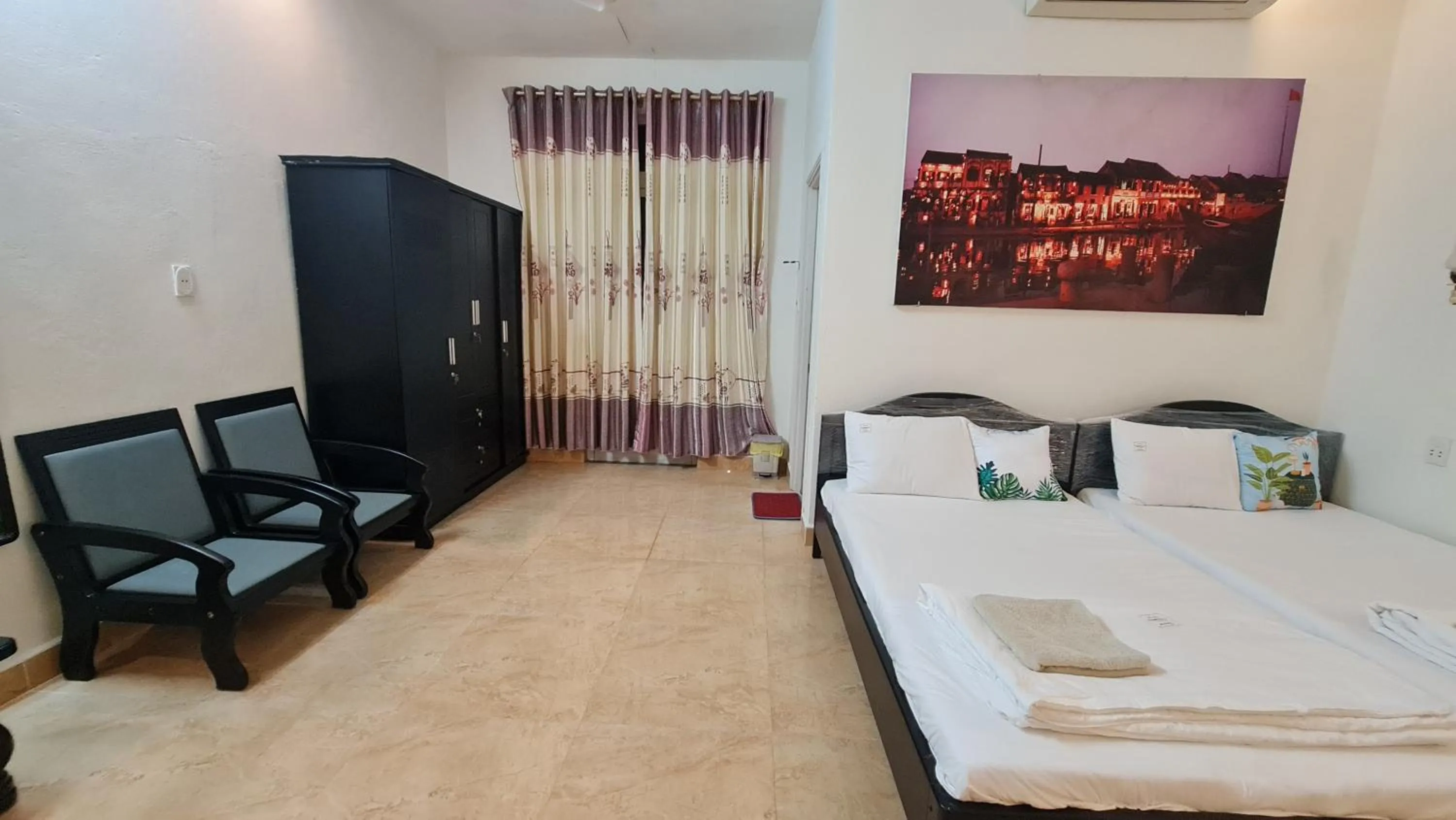 Bed in Minh Trang Villa Hoi An -BBQ Garden