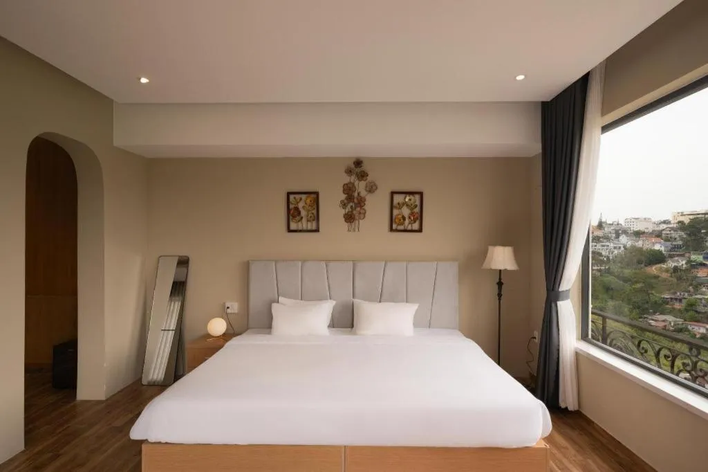 Bed in Gold View Boutique Hotel Đà Lạt