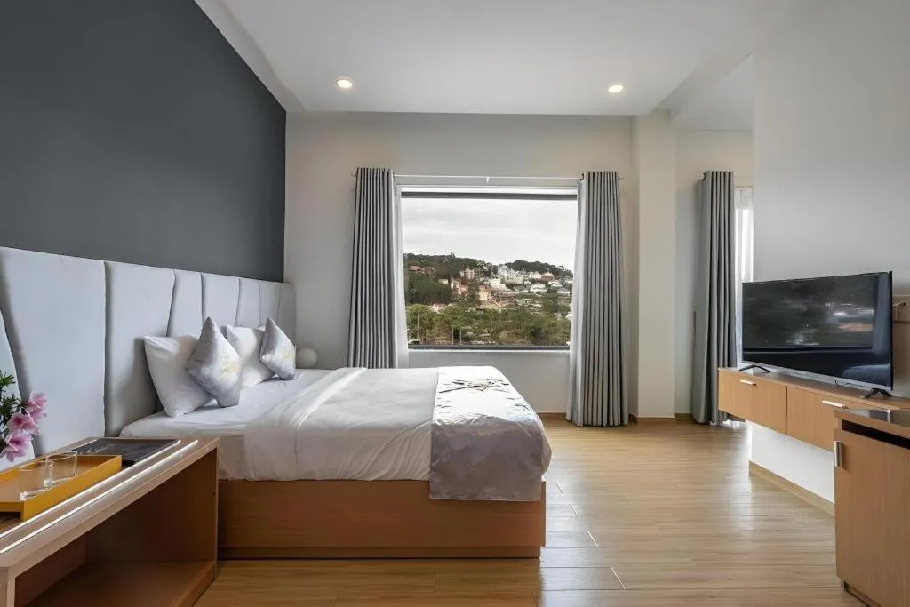 Bed in Gold View Boutique Hotel Đà Lạt