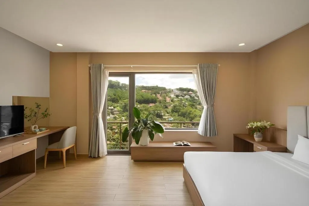 Bed in Gold View Boutique Hotel Đà Lạt