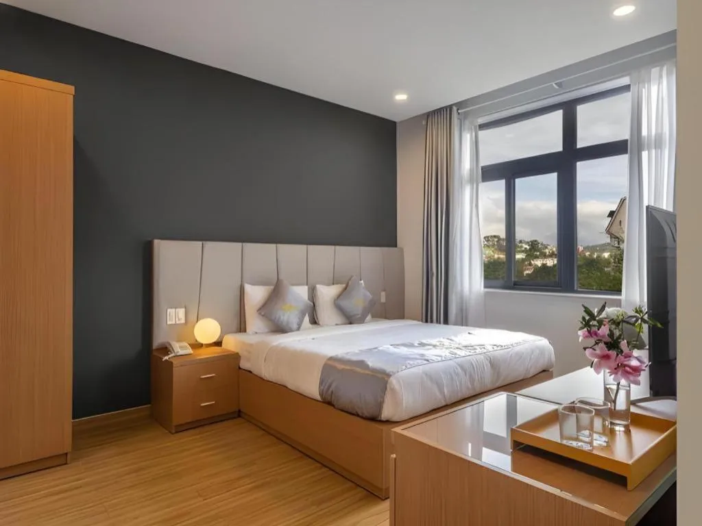 Bed in Gold View Boutique Hotel Đà Lạt