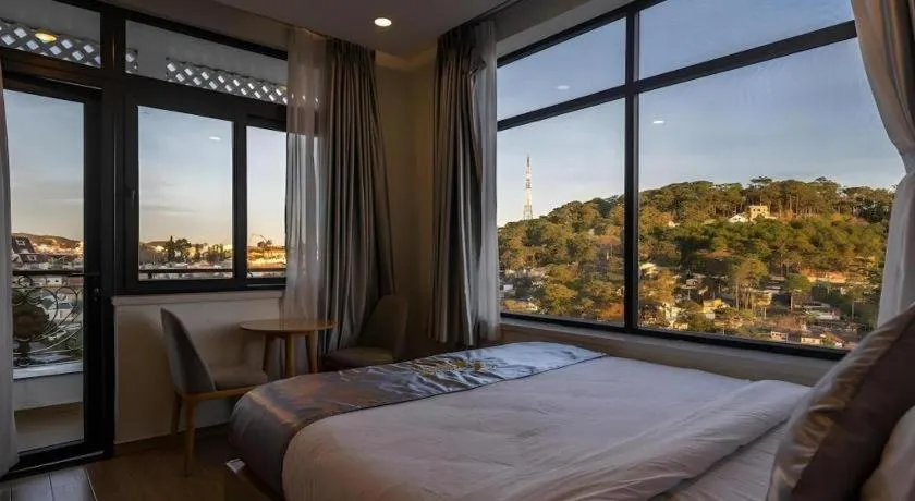 Bed in Gold View Boutique Hotel Đà Lạt