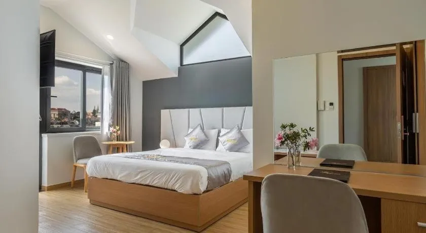 Bed in Gold View Boutique Hotel Đà Lạt