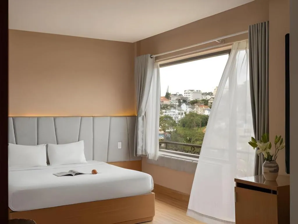 Bed in Gold View Boutique Hotel Đà Lạt