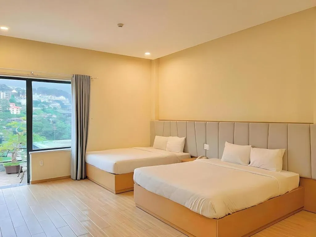 Bed in Gold View Boutique Hotel Đà Lạt