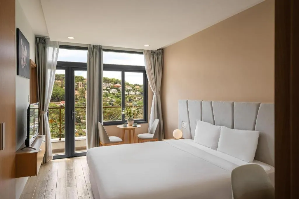 Bed in Gold View Boutique Hotel Đà Lạt