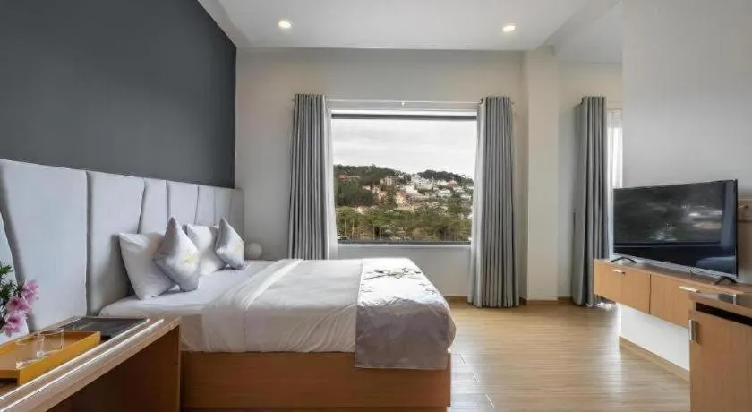 Bed in Gold View Boutique Hotel Đà Lạt