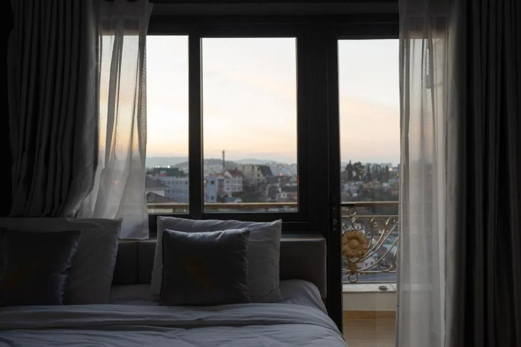 Bed in Gold View Boutique Hotel Đà Lạt
