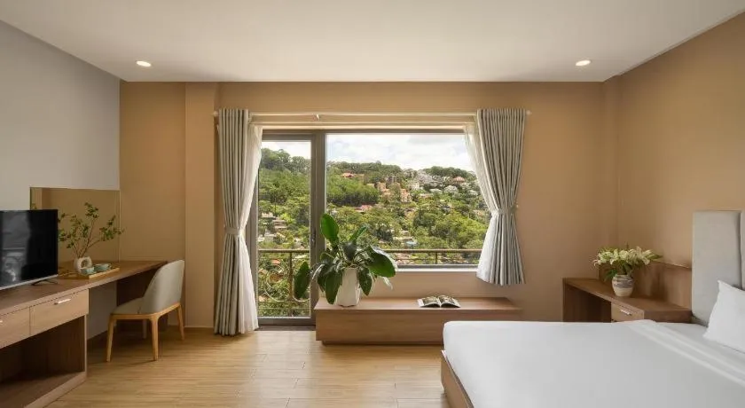 Bed in Gold View Boutique Hotel Đà Lạt