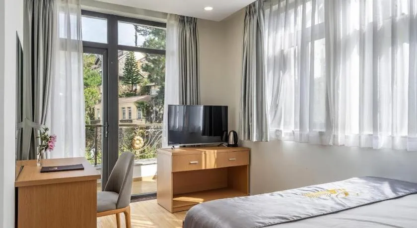 Bed in Gold View Boutique Hotel Đà Lạt