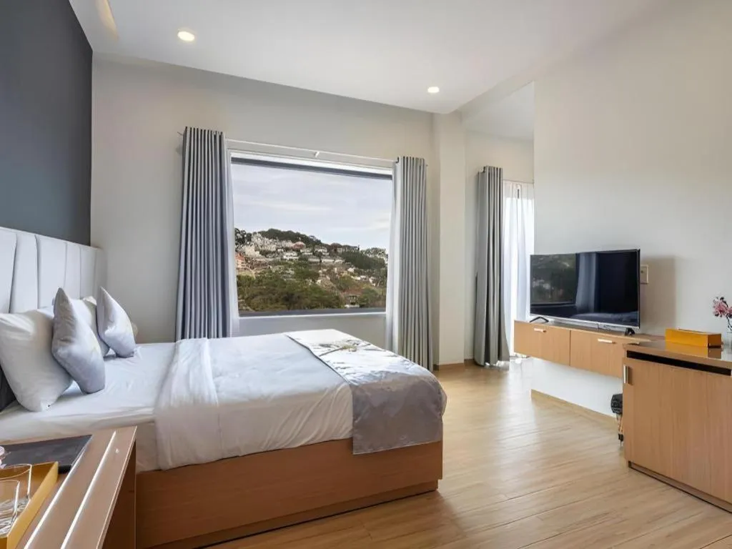 Bed in Gold View Boutique Hotel Đà Lạt