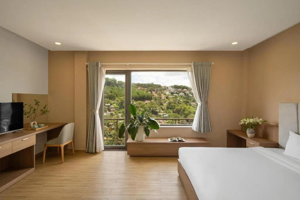 Bed in Gold View Boutique Hotel Đà Lạt