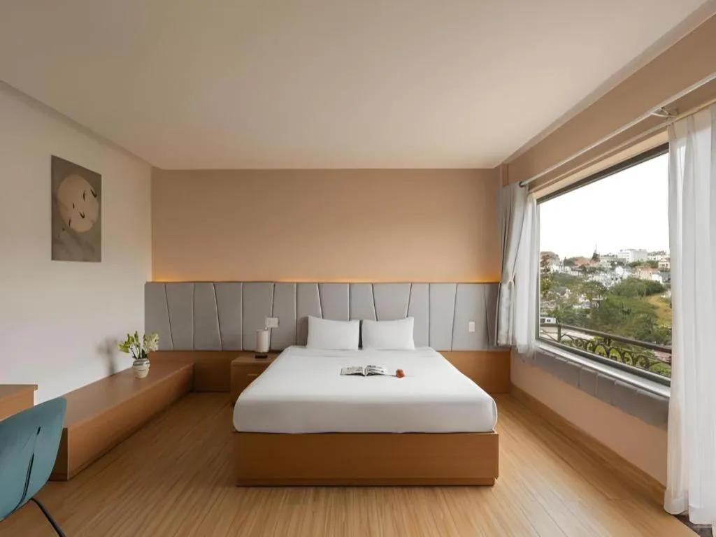 Bed in Gold View Boutique Hotel Đà Lạt