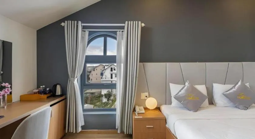 Bed in Gold View Boutique Hotel Đà Lạt