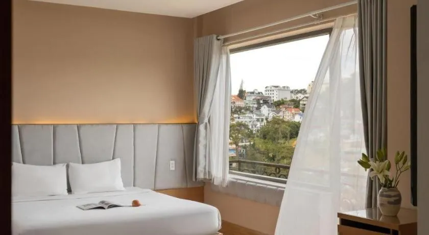 Bed in Gold View Boutique Hotel Đà Lạt