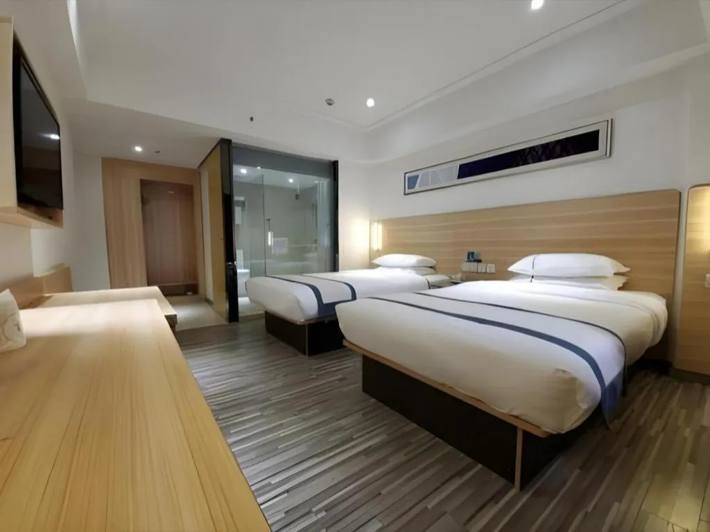 Bed in City Comfort Inn Zhaoqing Qixingyan Scenic Area Xinghu Archway