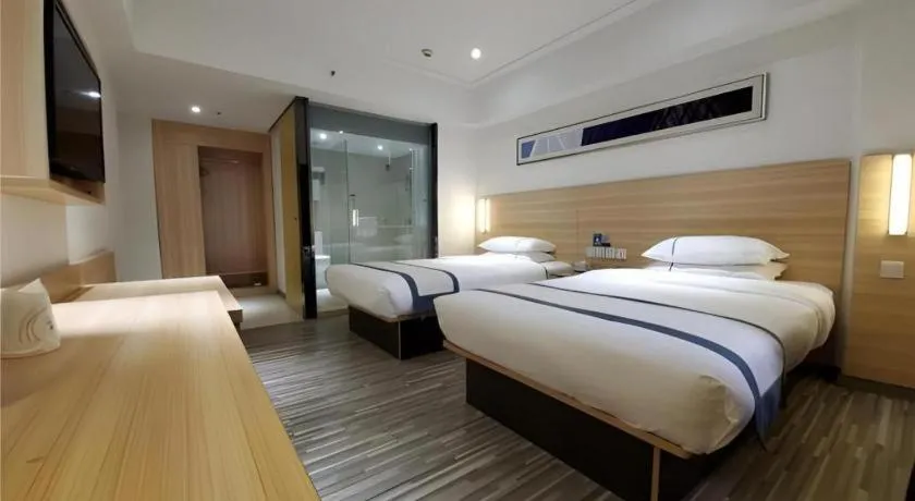 Bed in City Comfort Inn Zhaoqing Qixingyan Scenic Area Xinghu Archway