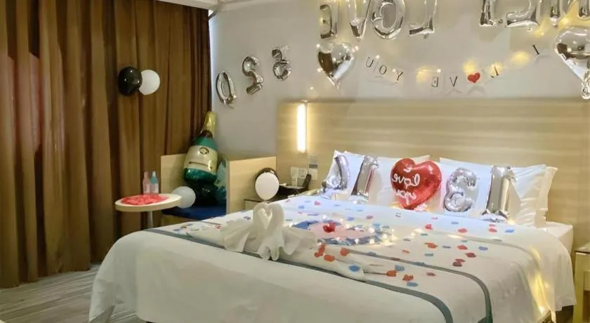 Bed in City Comfort Inn Zhaoqing Qixingyan Scenic Area Xinghu Archway