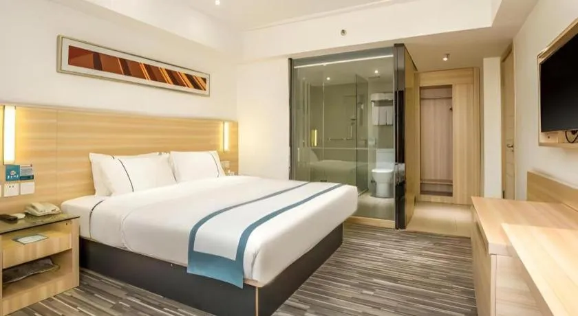 Bed in City Comfort Inn Zhaoqing Qixingyan Scenic Area Xinghu Archway