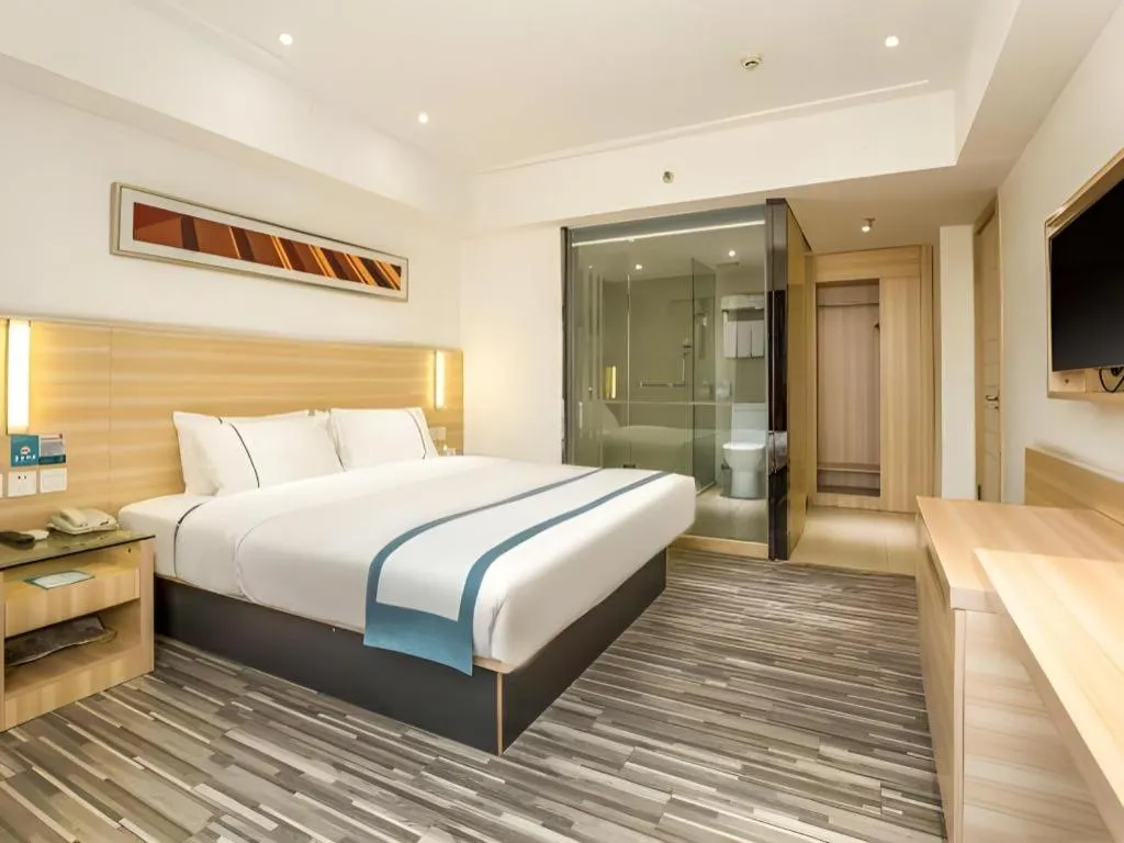 Bed in City Comfort Inn Zhaoqing Qixingyan Scenic Area Xinghu Archway