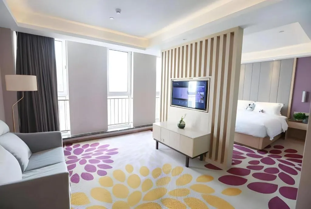 Bed in Lavande Hotels Tianjin Huaming Binhai International Airport