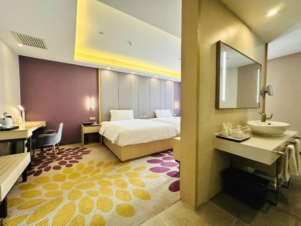 Bed in Lavande Hotels Tianjin Huaming Binhai International Airport