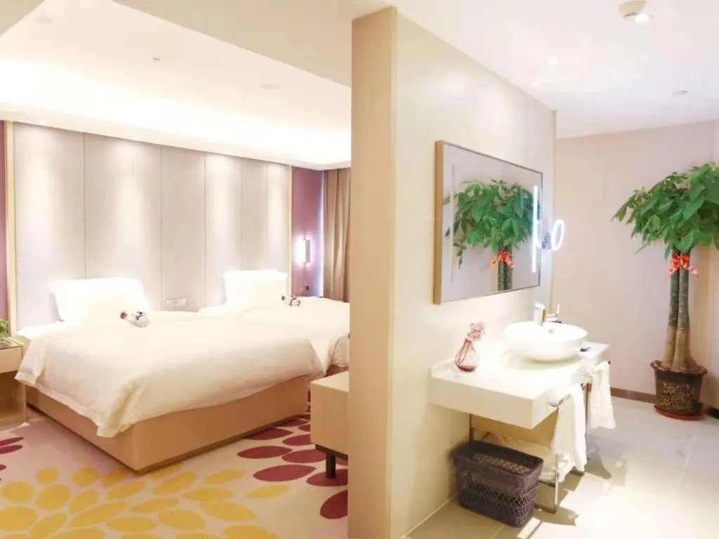 Bed in Lavande Hotels Tianjin Huaming Binhai International Airport
