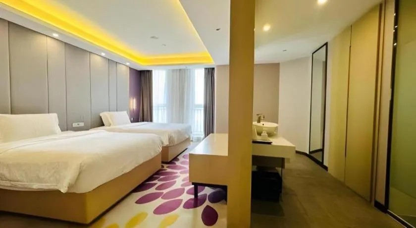 Bed in Lavande Hotels Tianjin Huaming Binhai International Airport