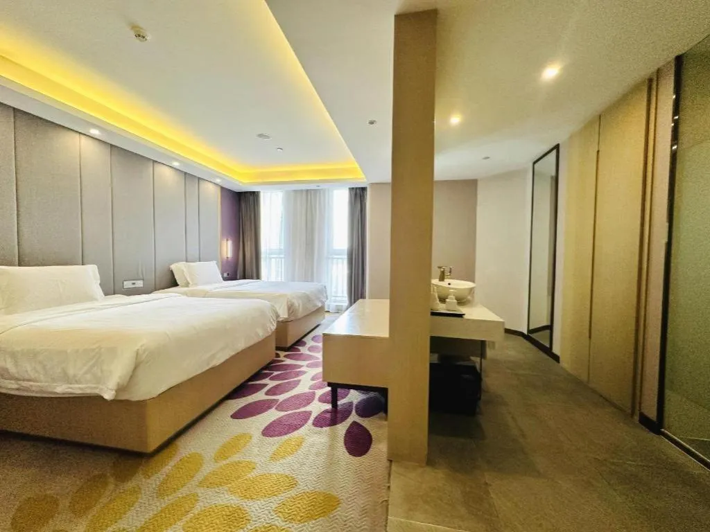 Bed in Lavande Hotels Tianjin Huaming Binhai International Airport