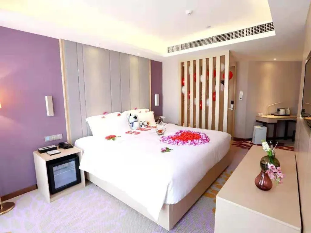 Bed in Lavande Hotels Tianjin Huaming Binhai International Airport