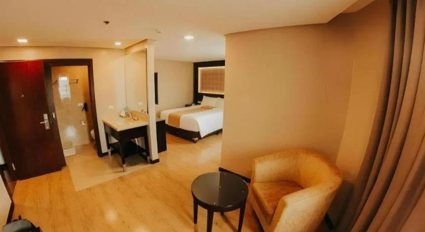 Bed in Grand Xing Imperial Hotel