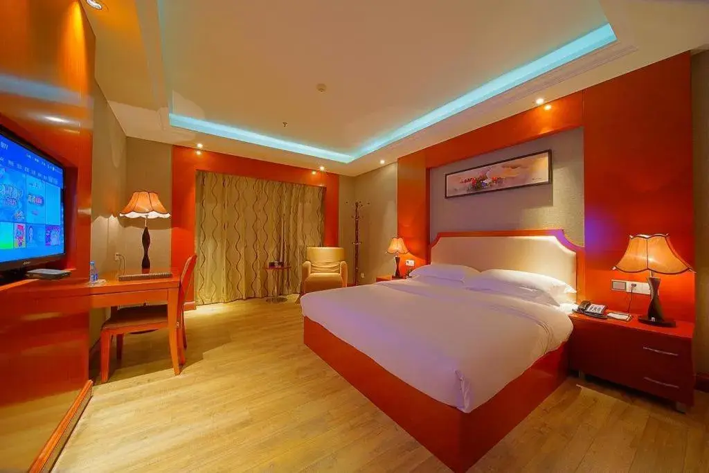 Bed in Borrman Hotel Guangzhou Tianhe Tangdong Subway Station Convention and Exhibition Center Bed in Borrman Hotel Guangzhou Tianhe Tangdong Subway Station Convention and Exhibition Center