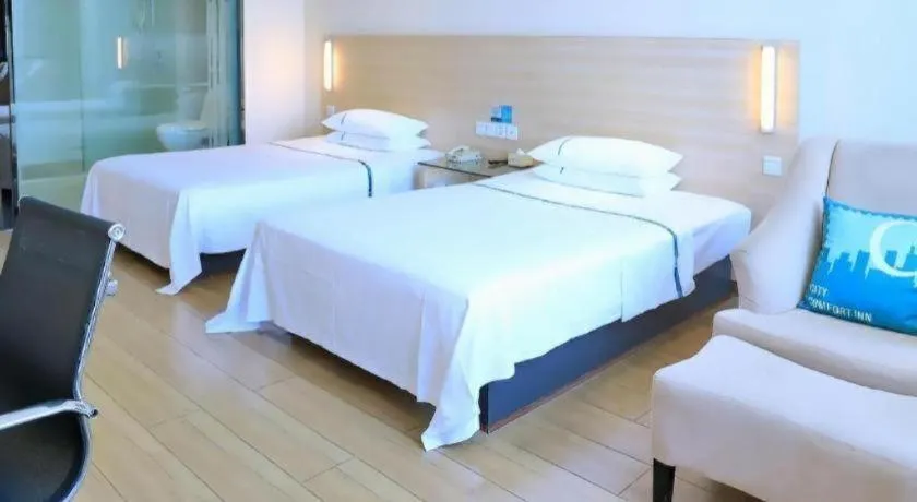 Bed in City Comfort Inn Jingzhou Ancient City Taiyue Road