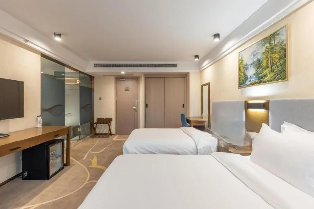 Bed in Dalian Bohai Pearl Hotel