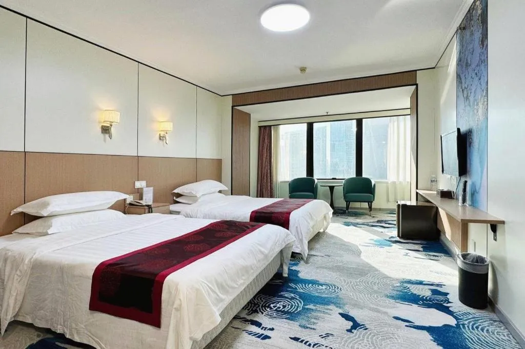 Bed in Dalian Bohai Pearl Hotel