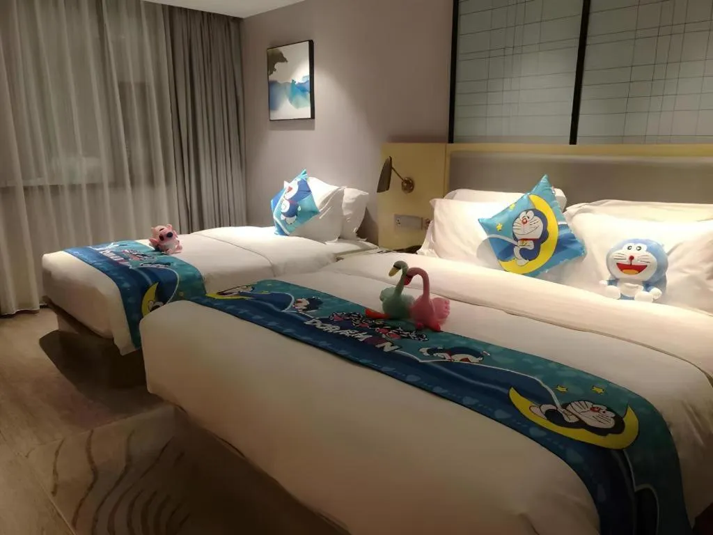 Bed in Echarm Hotel Nanning Nationalities Square Metro Station