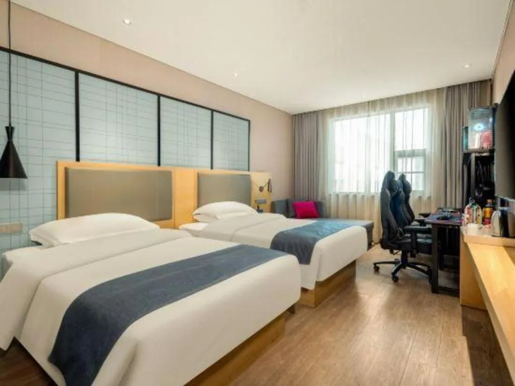 Bed in Echarm Hotel Nanning Nationalities Square Metro Station