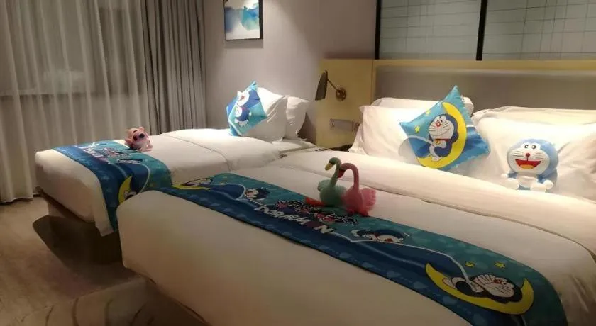 Bed in Echarm Hotel Nanning Nationalities Square Metro Station