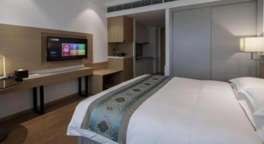 Bed in Ramada Encore by Wyndham Chongqing Yubei