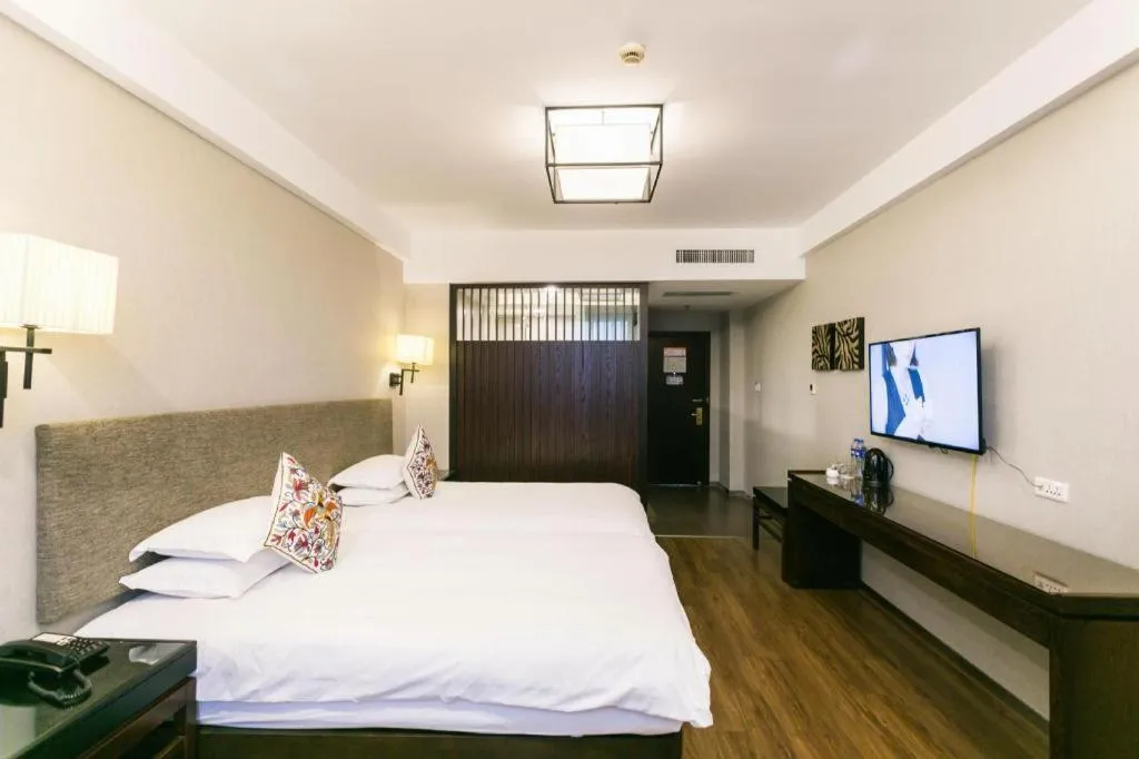Bed in SSAW Boutique Hotel Shaoxing Ancient Town