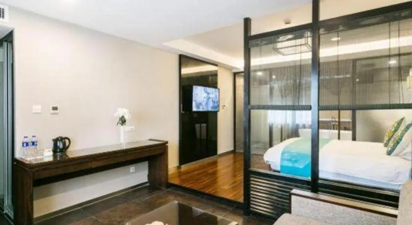 Bed in SSAW Boutique Hotel Shaoxing Ancient Town