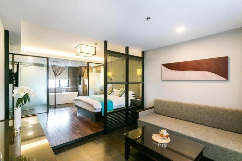 Bed in SSAW Boutique Hotel Shaoxing Ancient Town